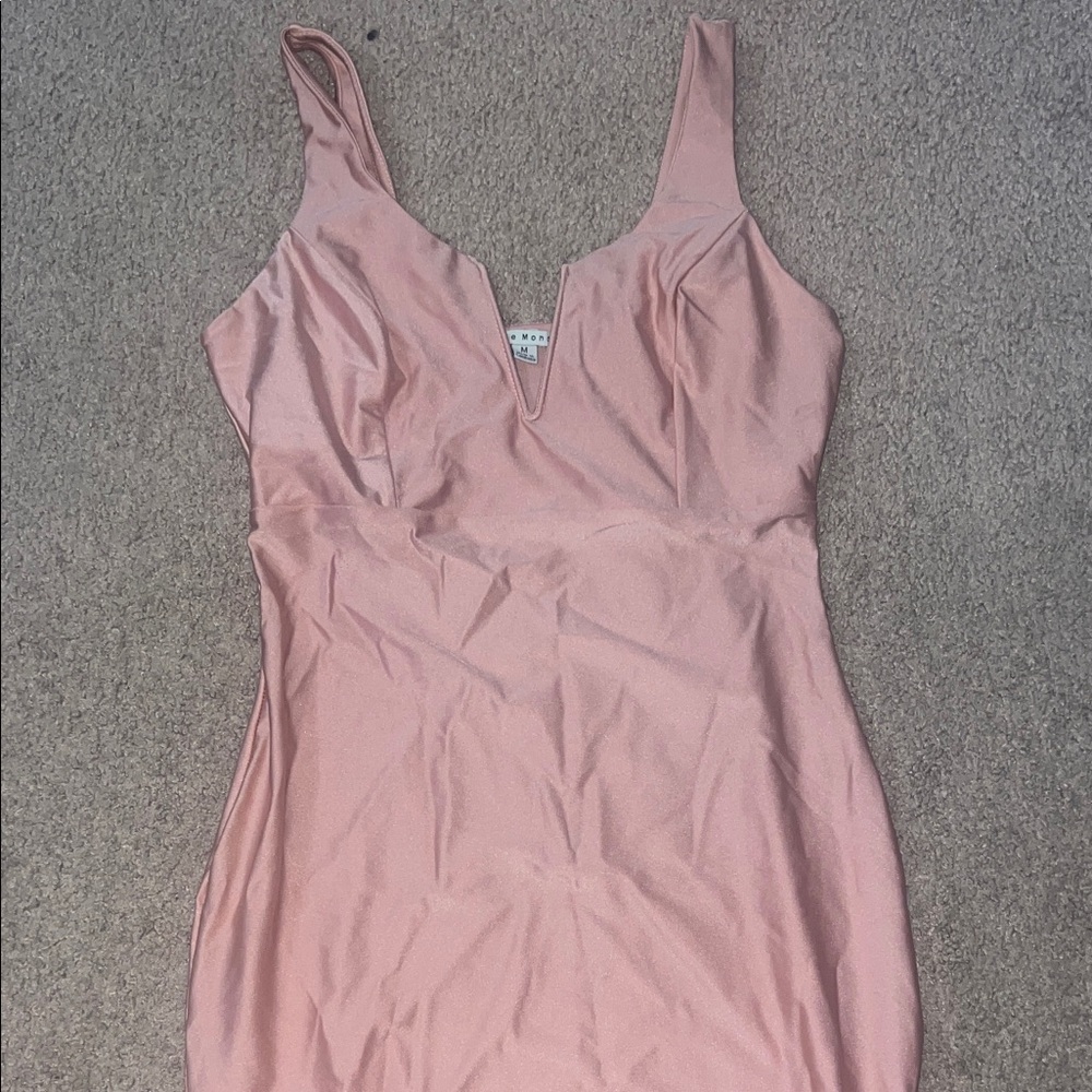 Haute Monde Blush Pink Mini Dress